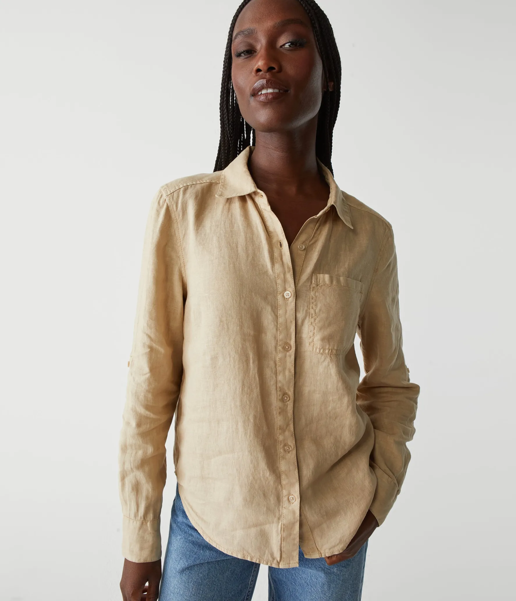 Spencer Linen Button Down Top
