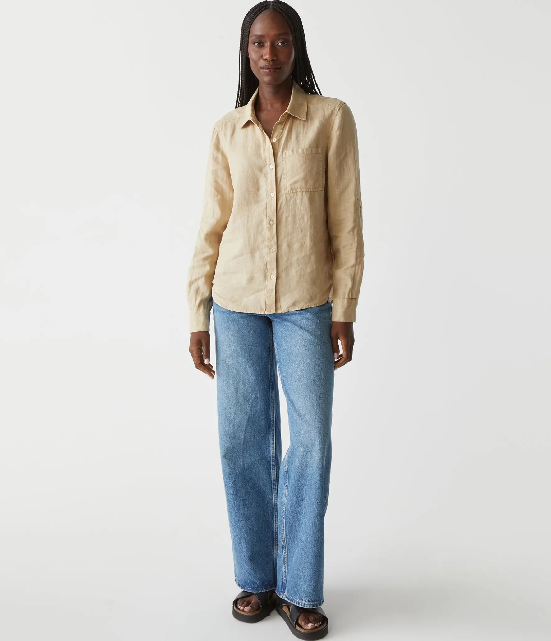 Spencer Linen Button Down Top