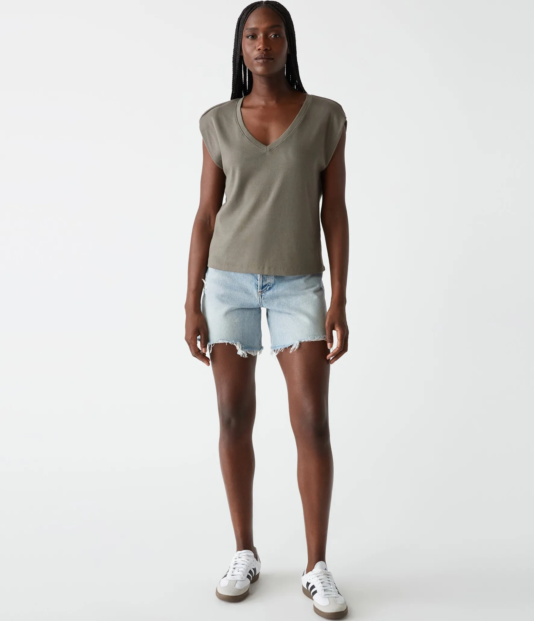 Tati Power Shoulder Top