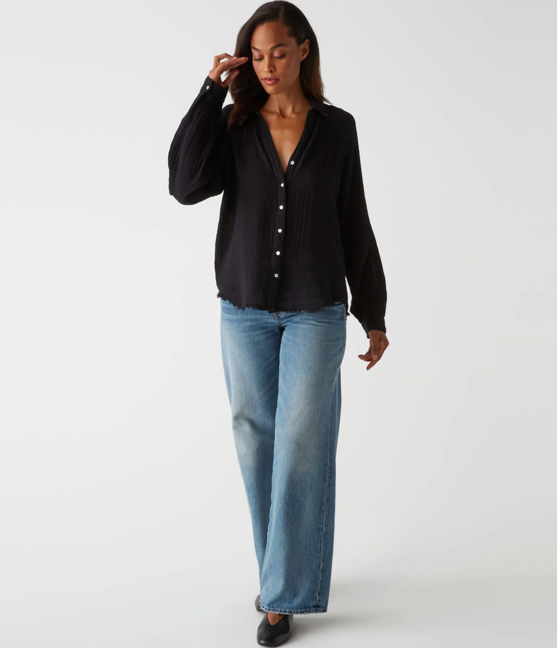 Toni Gauze Button Down Shirt