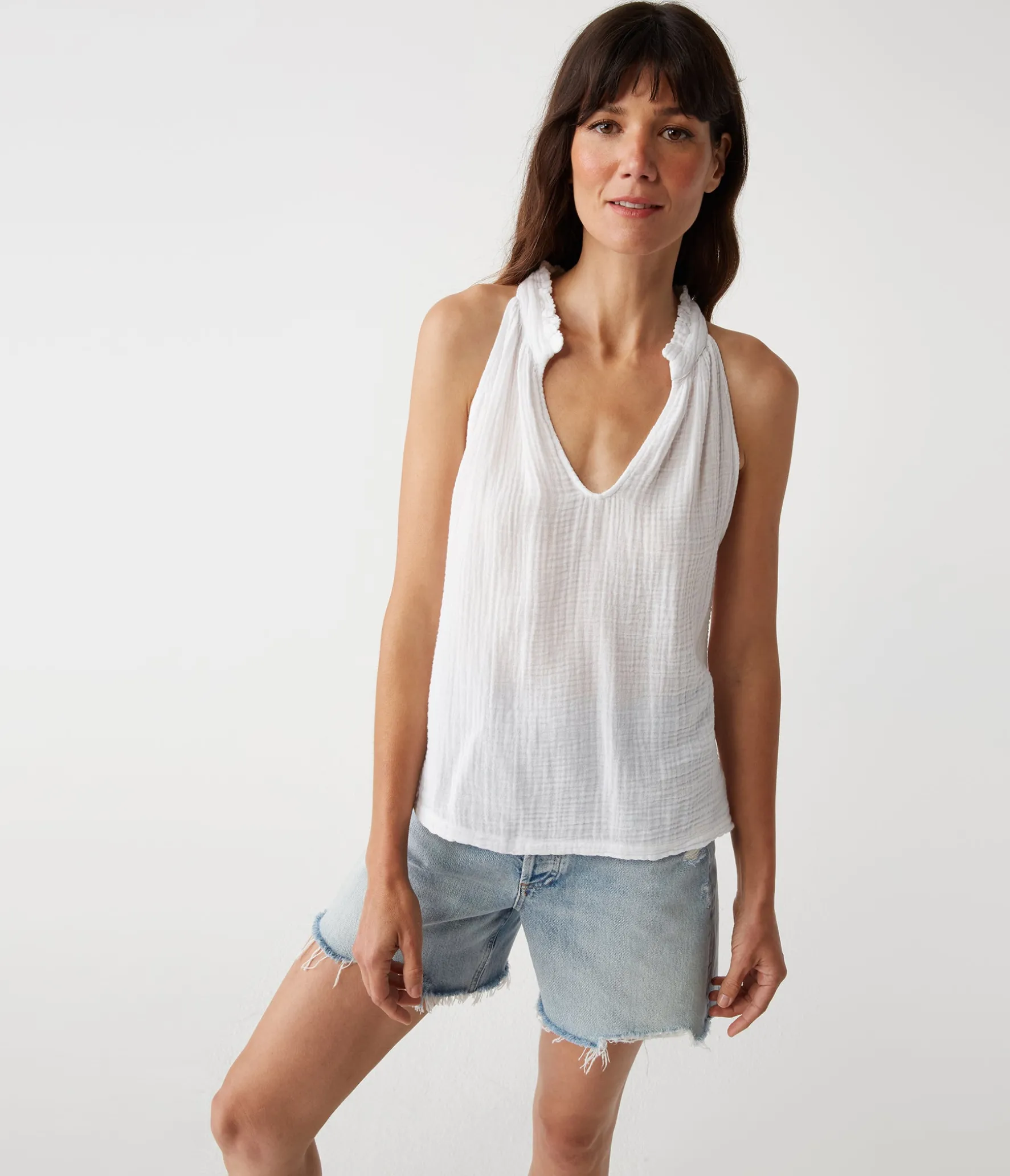 Viola Gauze Tank