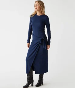 Yessenia Faux Wrap Midi Dress